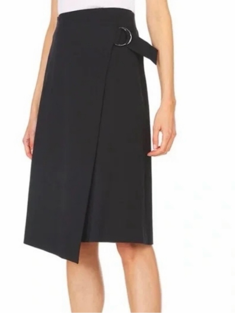 NWT Banana Republic Black Midi Wrap Skirt - 8 Petite